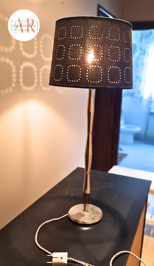 Lampada da tavolo design moderno a quadri