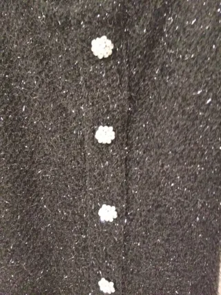 Vestido fiesta Zara negro con brillos