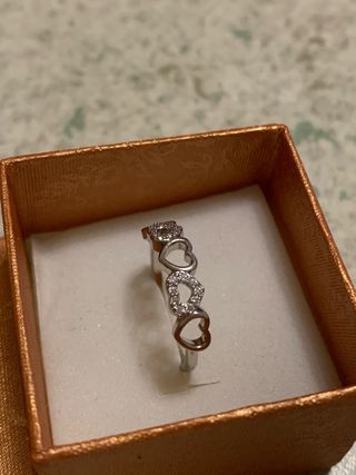Anello cuori misura 18