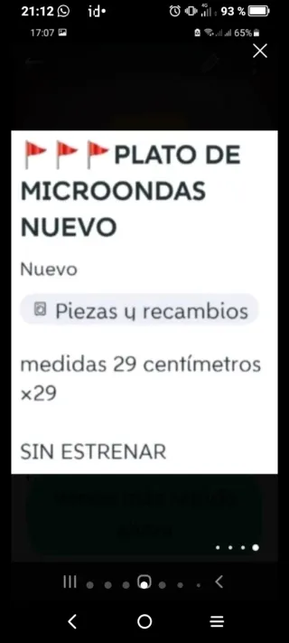 Plato para microondas 28x28 cm