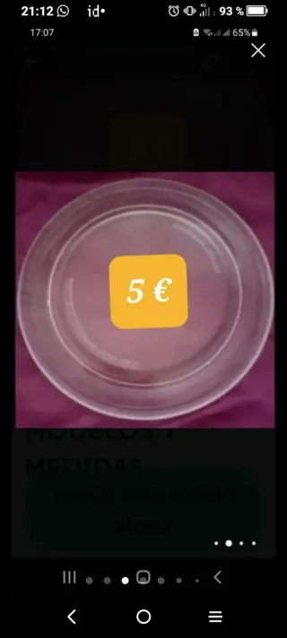 Plato para microondas 28x28 cm