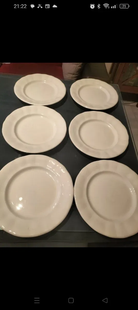 Oferta solo hoy 6 Platos Cartuja Porcelana nuevo