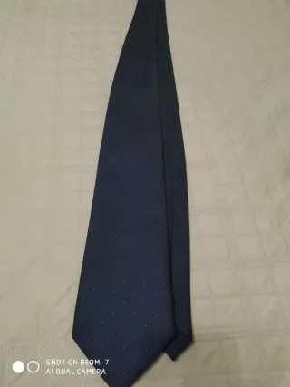 Cravatta Cinosciu fantasia blu e gialla