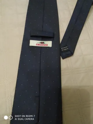 Cravatta Cinosciu fantasia blu e gialla