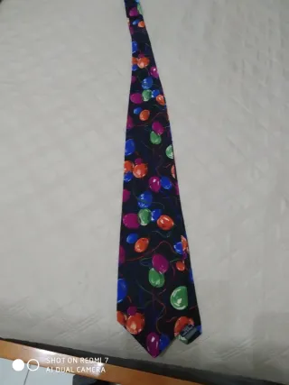 Cravatta Cinosciu fantasia blu e gialla