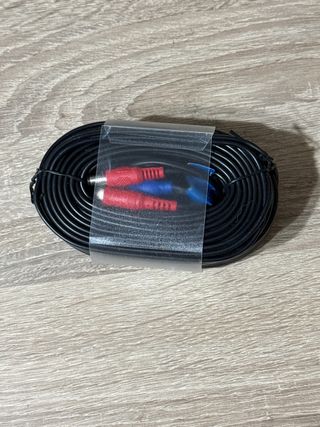 Cable RCA Negro con Conectores Rojo y Azul