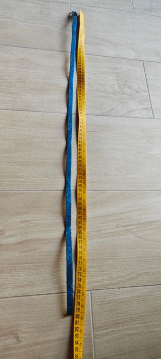 Cintura glitter blu 80 cm elegante