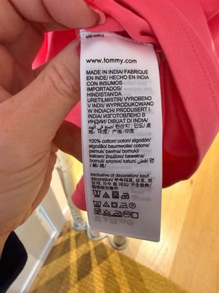 Camisa Polo Tommy Hilfiger Rosa Talla L