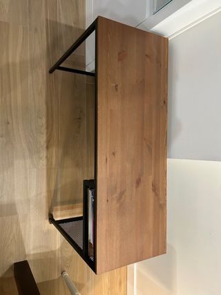 Mesa revistero madera y metal