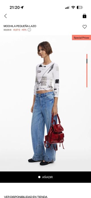 Mochila Desigual Roja Pequeña