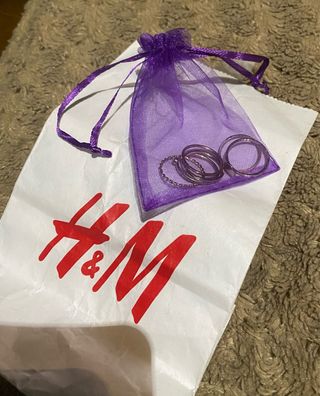 8 Anillos Dorados y Plateados