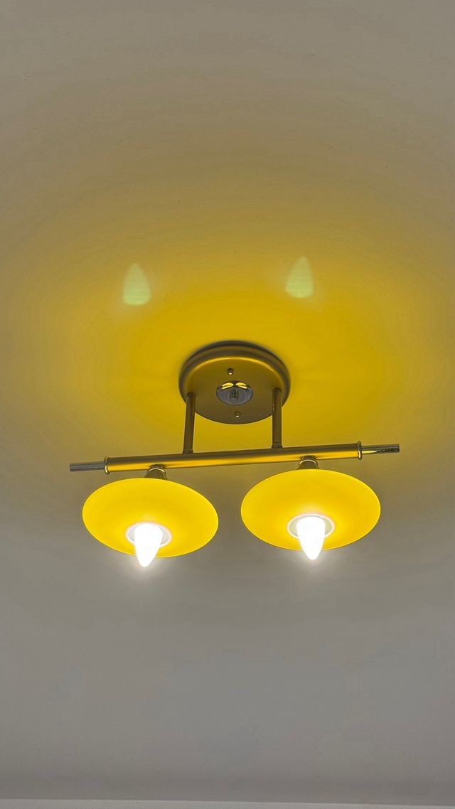 Lampada da soffitto moderna gialla