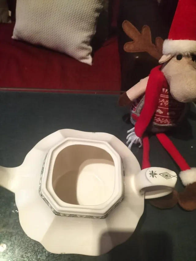 Tetera Cartuja nueva  Porcelana Blanca