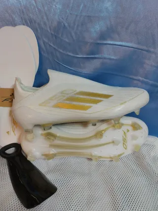 Adidas F50 Elite Laceless FG Oro Bianco