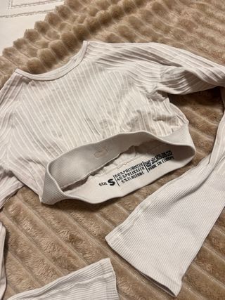 Top manga larga beige prozis