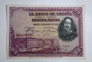 50 Pesetas 1928 Serie D941