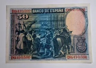 50 Pesetas 1928 Serie D941