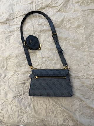 Borsa Guess nera con tracolla e portamonete