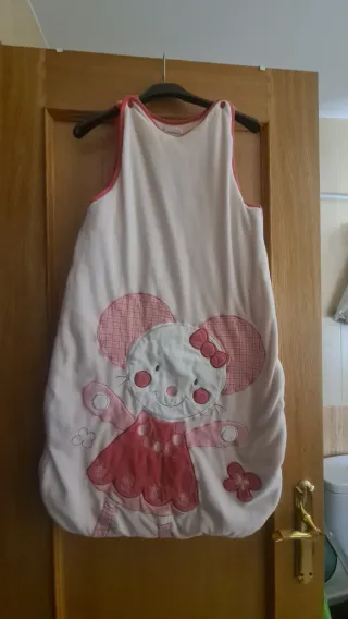 Saco de dormir infantil ratón rosa