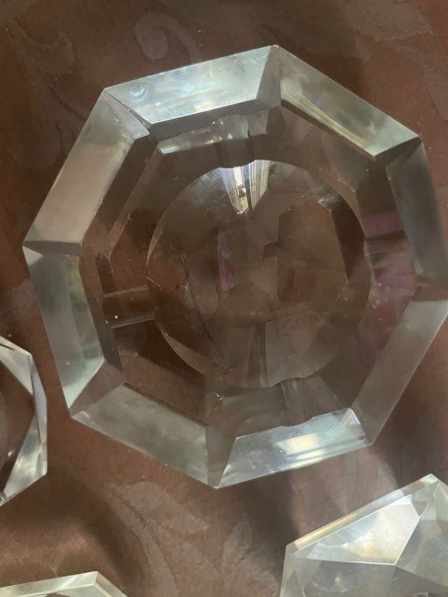 6 Ceniceros de Cristal Tallado