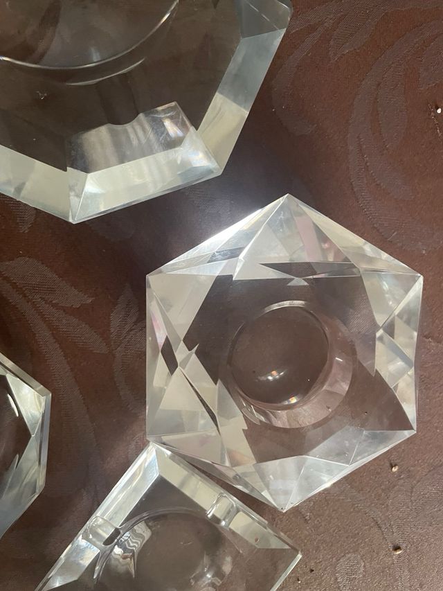 6 Ceniceros de Cristal Tallado