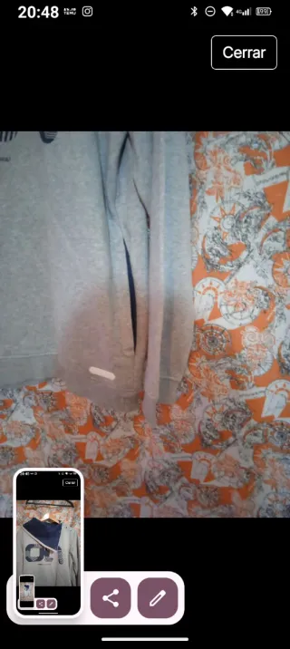 Sudadera unisex beige y azul