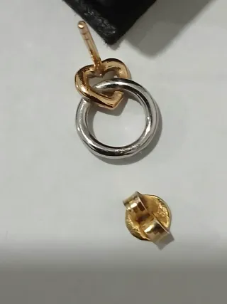 Brincos Prata 925 Zircónias Coração e Argola