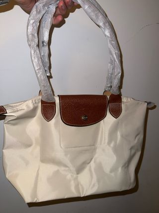Bolso Longchamp Beige y Marrón