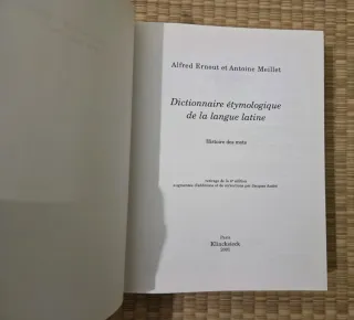 Dictionnaire étymologique de la langue latine h...