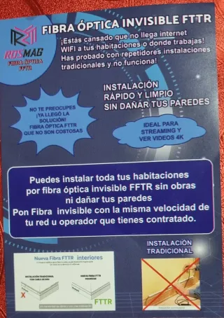 Instalación Fibra FTTR Interior