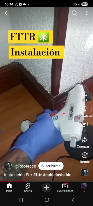 Instalación Fibra FTTR Interior