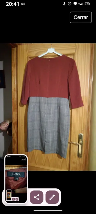 Vestido manga larga mujer