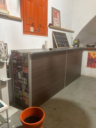 Barra de bar de madera maciza