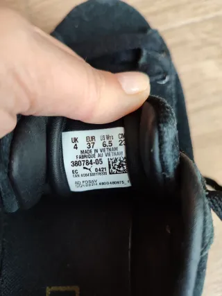 Zapatillas Puma  Piel de Ante Negro