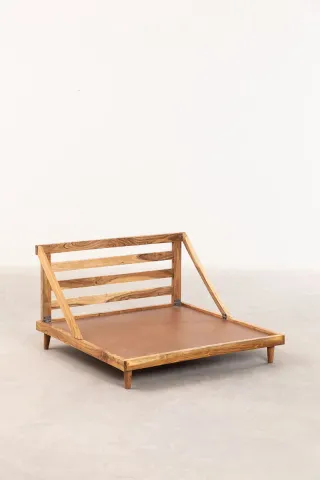 Conjunto Muebles Jardín Sklum Madera y Tela