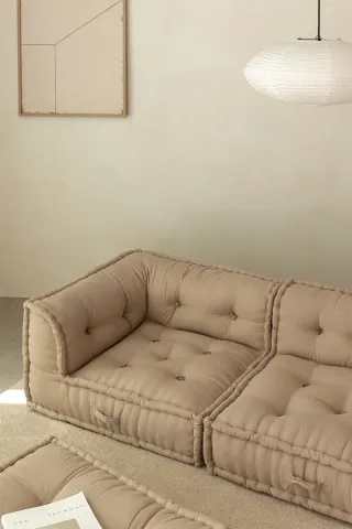 Conjunto Muebles Jardín Sklum Madera y Tela