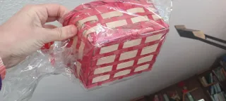 2 Statuette Bambino Gesù in ceste