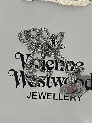 Collar Vivienne Westwood Orb Rosa Plata