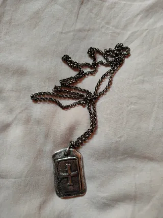 Colgante Cruz color plata