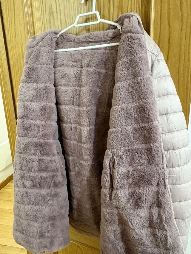 Cazadora rosa reversible