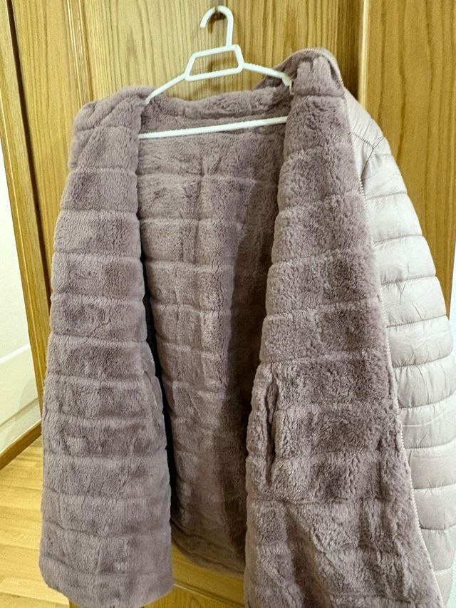 Cazadora rosa reversible