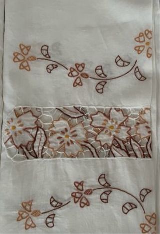 Tenda lino intaglio floreale 2.20x1.50