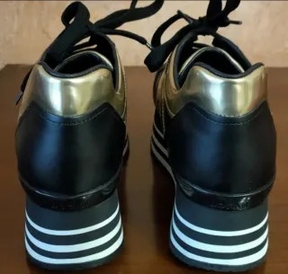 Zapatos Hogan Maxi Negro/Dorado