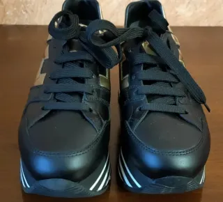 Zapatos Hogan Maxi Negro/Dorado