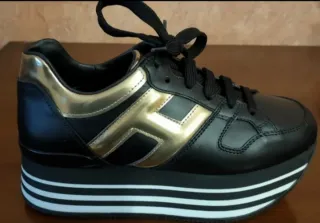 Zapatos Hogan Maxi Negro/Dorado