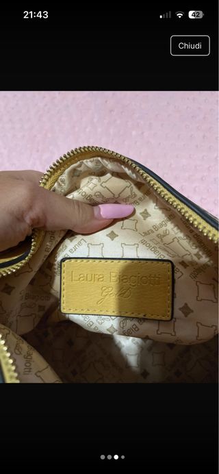 Pochette Laura Biagiotti Beige/Giallo
