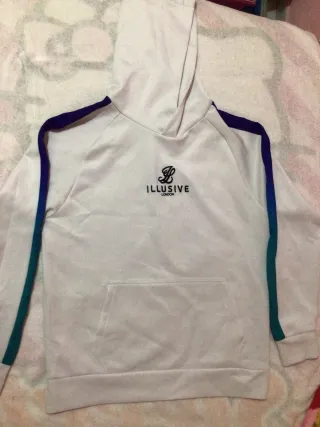 Sudadera Illusive London Blanca con Rayas