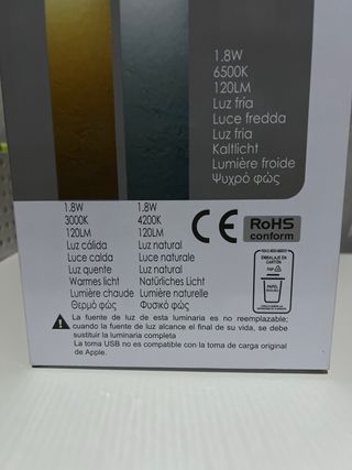 Lámpara de Escritorio LED Táctil Extrahuse Roja