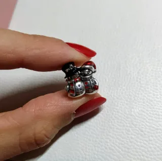 Charm pareja Muñecos de Nieve