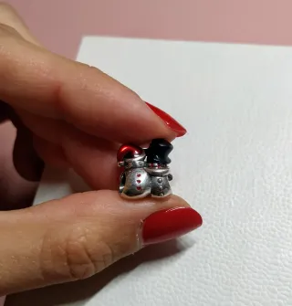 Charm pareja Muñecos de Nieve